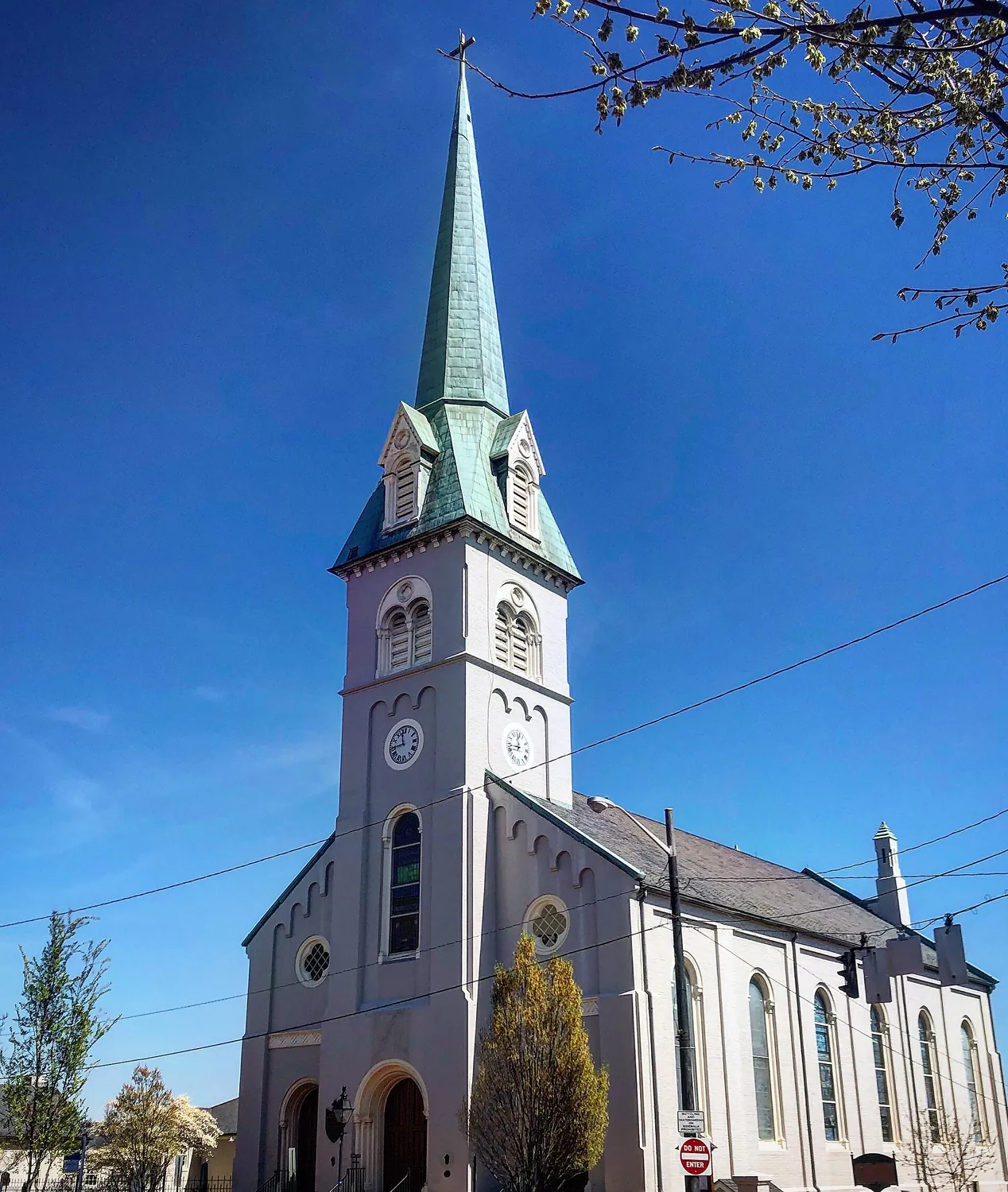 St. George's Episcopal Church, an 1849 Romanesque building on Princess Anne Street.